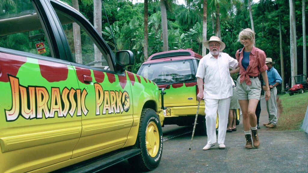Richard Attenborough en Laura Dern in Jurassic Park