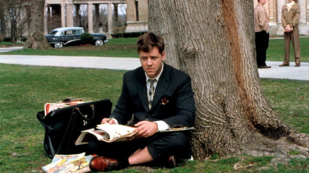 RUSSELL CROWE in A BEAUTIFUL MIND (c) The Movie DataBase (TMDB)