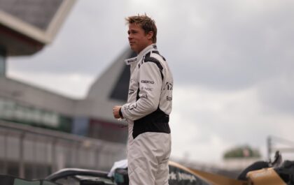 BRAD PITT in F1 THE MOVIE (c) Scott Garfield - Warner Bros. Pictures - Apple Original Films
